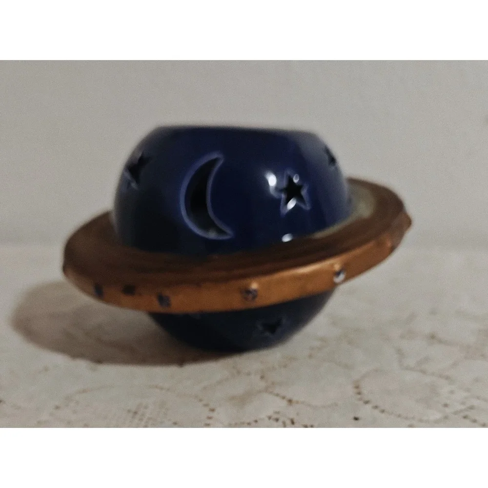 Vintage Ceramic Celestial Lantern Candle Holder Projector